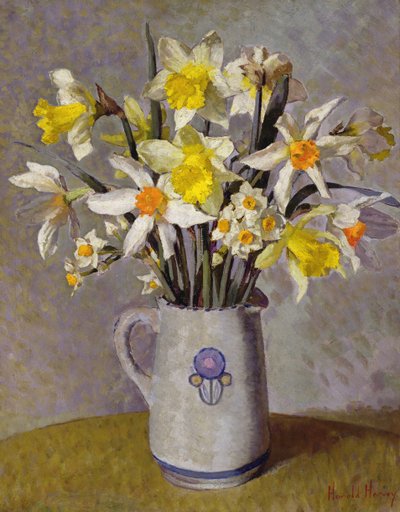 Narcisos (óleo sobre lienzo) de Harold Harvey