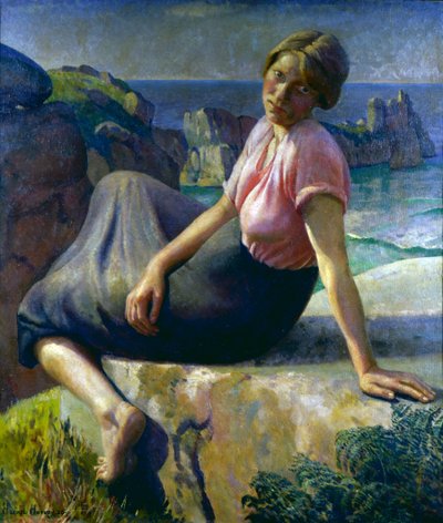 Chica en el acantilado de Harold Harvey