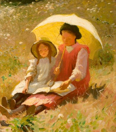 Vacaciones (óleo sobre lienzo) de Harold Harvey