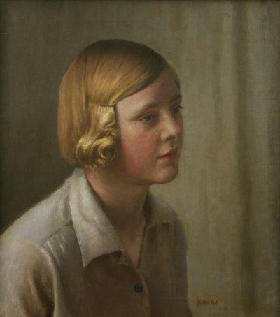 Retrato de Rhoda de Harold Harvey