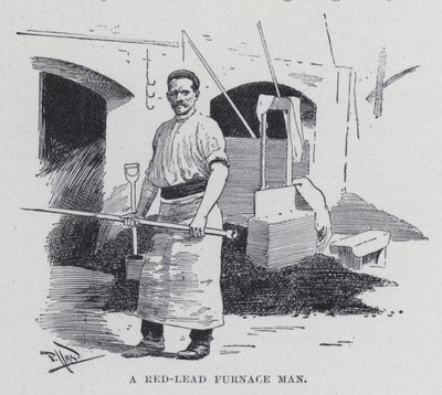 Un hombre de horno de plomo rojo de Harold Hume Piffard