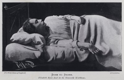 Muerta, Elizabeth Ryan muerta en el asilo de Newcastle de Harold Hume Piffard