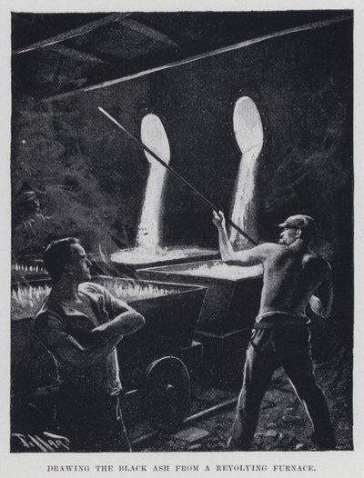 Sacando la ceniza negra de un horno giratorio de Harold Hume Piffard