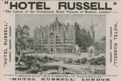 Hotel Russell, Russell Square, Londres de Harold Oakley