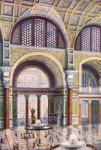 Tepidarium de las Termas de Caracalla en su belleza prístina de Harold Oakley