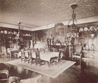 El comedor, Wickham Hall, Kent, 1897 de Harold Palmer