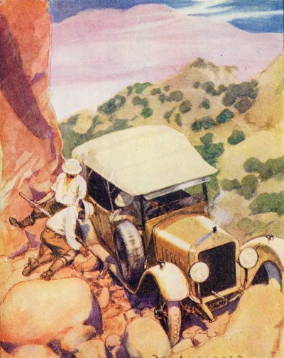 Dificultades de la conducción en los trópicos (litografía en color) de Harold Robert Millar