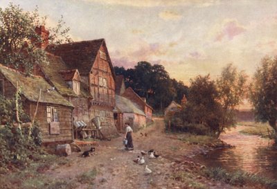 A Dairy Farm, Farnham (litografía en color) de Harold Sutton Palmer
