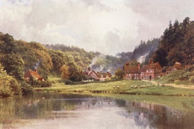 Friday Street, camino de Leith Hill (litografía en color) de Harold Sutton Palmer