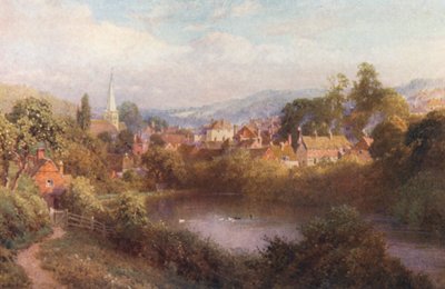 Godalming, A Bit of the Old Town (litografía en color) de Harold Sutton Palmer