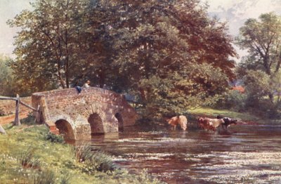 Somerset Bridge, cerca de Elstead (litografía en color) de Harold Sutton Palmer