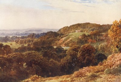 Capilla de Santa Catalina, cerca de Guildford (litografía en color) de Harold Sutton Palmer