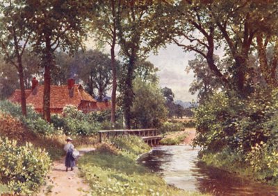 The Bourne, Chobham (litografía en color) de Harold Sutton Palmer