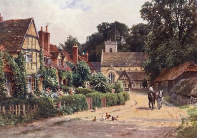 El pueblo de Betchworth, cerca de Dorking (litografía en color) de Harold Sutton Palmer