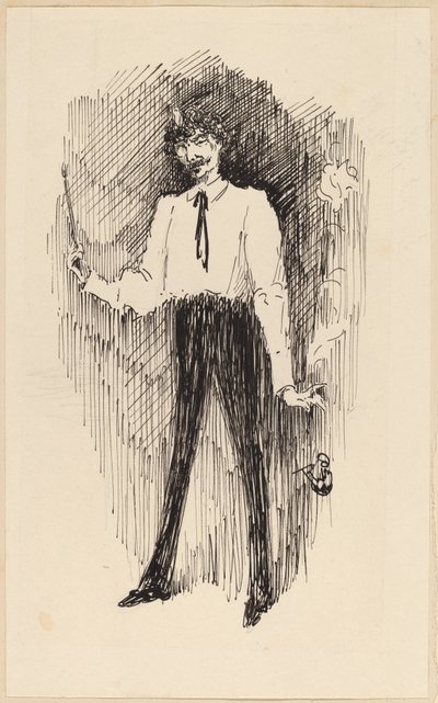 Retrato de Whistler con un pincel de Harper Pennington
