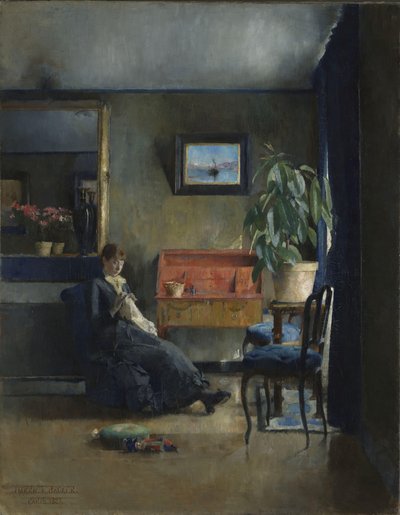 Interior azul de Harriet Backer
