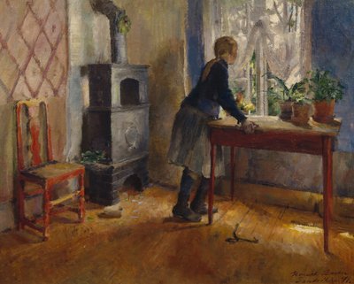 chica junto a la ventana de Harriet Backer