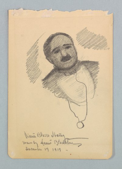 Estudio para retrato, Vicente Blasco Ibáñez de Harriet Blackstone