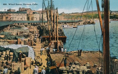 Escena del muelle, La Habana, Cuba, 1910 de Harris Bros and Co