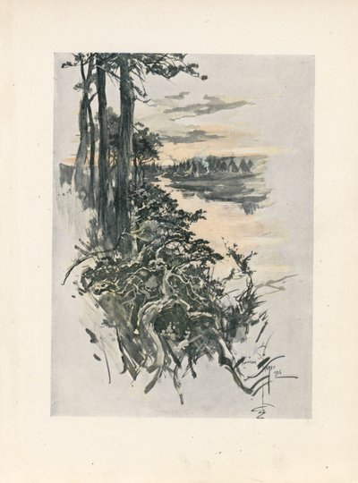 La canción de Hiawatha de Longfellow (litografía en color) de Harrison Fisher