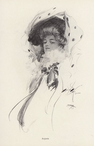 Retrato de una mujer llamada Augusta de Harrison Fisher