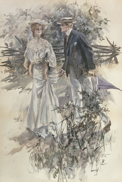 El paseo por el jardín de Harrison Fisher
