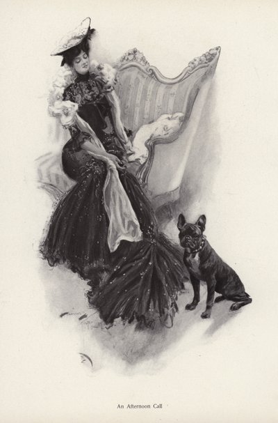 Mujer haciendo una visita social por la tarde de Harrison Fisher