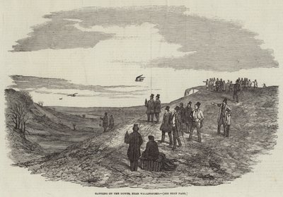 Cetrería en los Downs, cerca de Wallingford de Harrison William Weir