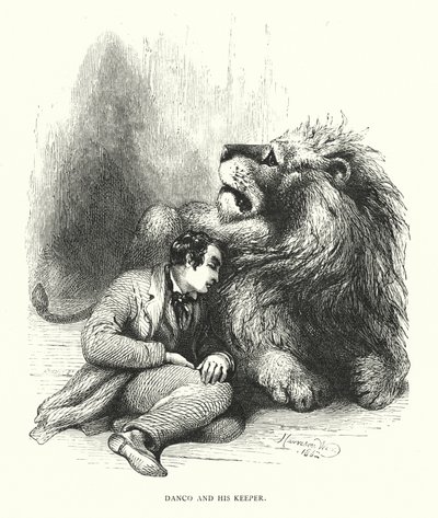 León y su cuidador de Harrison William Weir