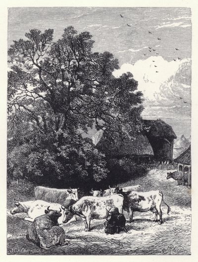Ordeñando las Vacas de Harrison William Weir