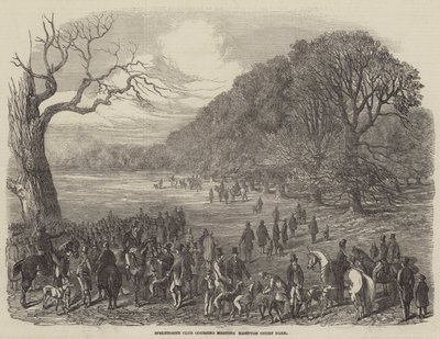 Reunión de caza del Club Spelthorne, Parque de Hampton Court de Harrison William Weir
