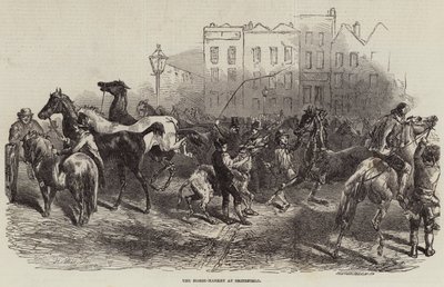 El mercado de caballos en Smithfield de Harrison William Weir