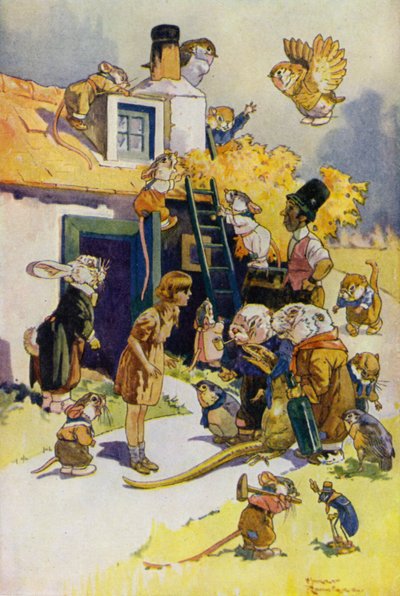Alicia en el País de las Maravillas (litografía en color) de Harry Rountree
