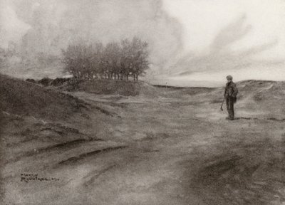 Campos de golf: Wimbledon, en el común (litografía) de Harry (1878 1950) Rountree