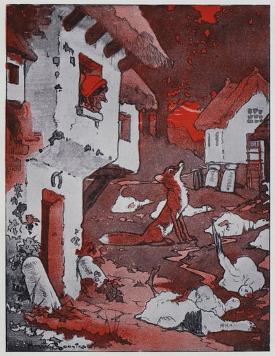 Excursión de Sly Reynard (litografía en color) de Harry Rountree