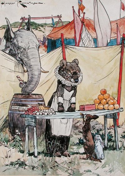¿Qué sigue, señora? (acuarela sobre papel) de Harry Rountree