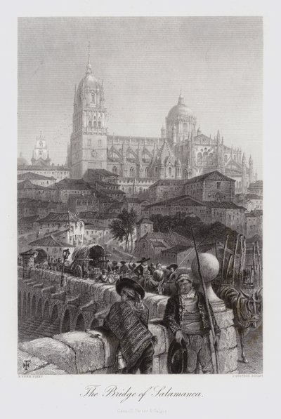El puente de Salamanca (grabado) de Harry (after) Fenn