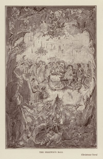Libros de Navidad de Charles Dickens: Cuento de Navidad (litografía) de Harry (after) Furniss