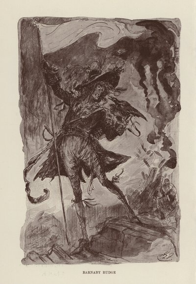 Ilustración para Barnaby Rudge de Charles Dickens (litografía) de Harry (after) Furniss