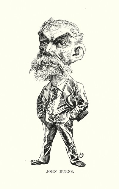 John Burns (litografía) de Harry (after) Furniss