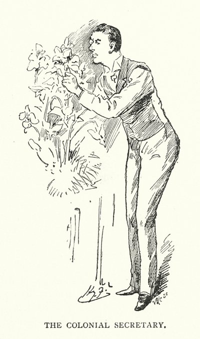 El Secretario Colonial (litografía) de Harry (after) Furniss