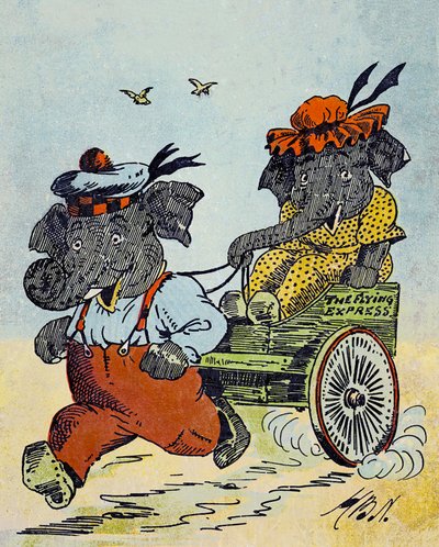 Ilustración para los Cuentos Alegres de Jumbo de Harry B Neilson