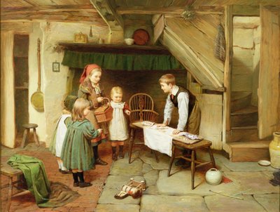 Visita a la dulcería (óleo sobre lienzo) (véase también 17194) de Harry Brooker