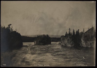 Five Fingers Rapids, fotógrafo, H.C. Barley, Skagway, sin fecha (foto en b/n) de Harry C. Barley