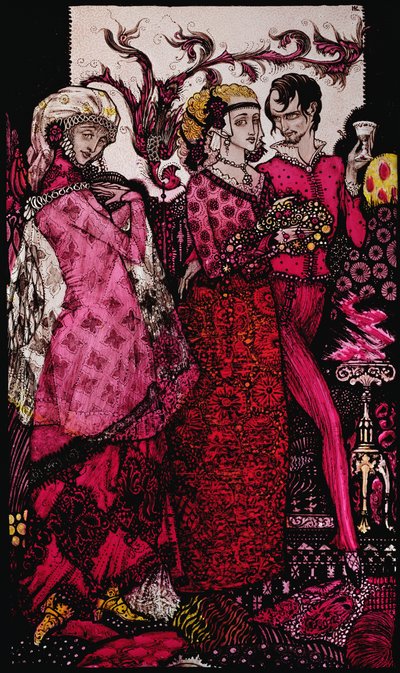 Bert el Pie Grande, Cantado por Villon Ilustración de Harry Clarke de 