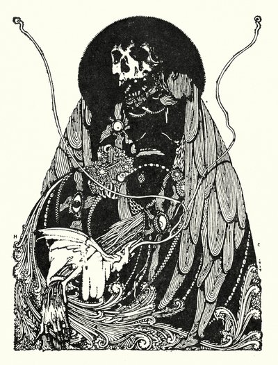 Edgar Allan Poe: Pieza final (litografía) de Harry Clarke