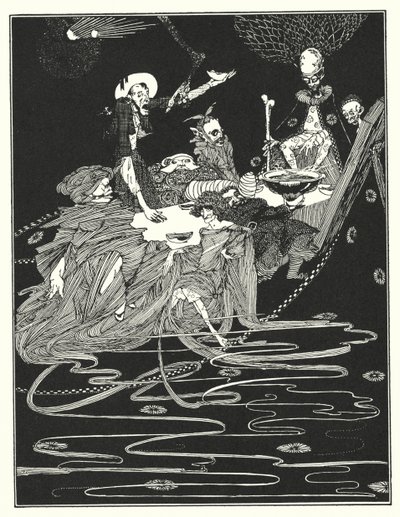 Edgar Allan Poe: Rey Plaga (litografía) de Harry Clarke