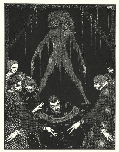Edgar Allan Poe: El gato negro (litografía) de Harry Clarke