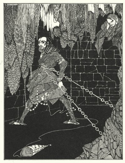 Edgar Allan Poe: El barril de Amontillado (litografía) de Harry Clarke