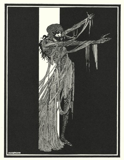 Edgar Allan Poe: La caída de la casa Usher (litografía) de Harry Clarke